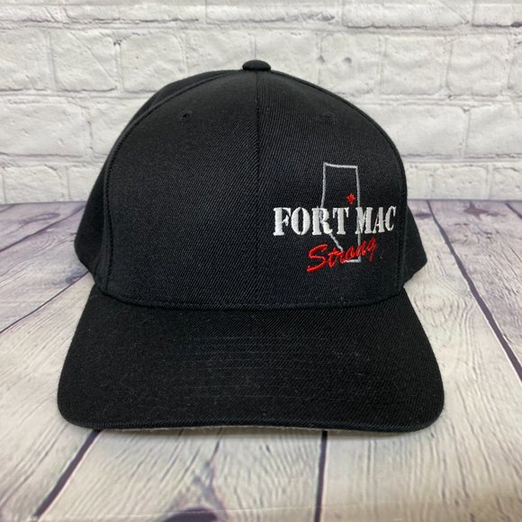 Baseball Hat Cap Stretch Fit L-XL YUPOONG Fort Mac Strong Flex Fit Embroidered - Picture 5 of 9